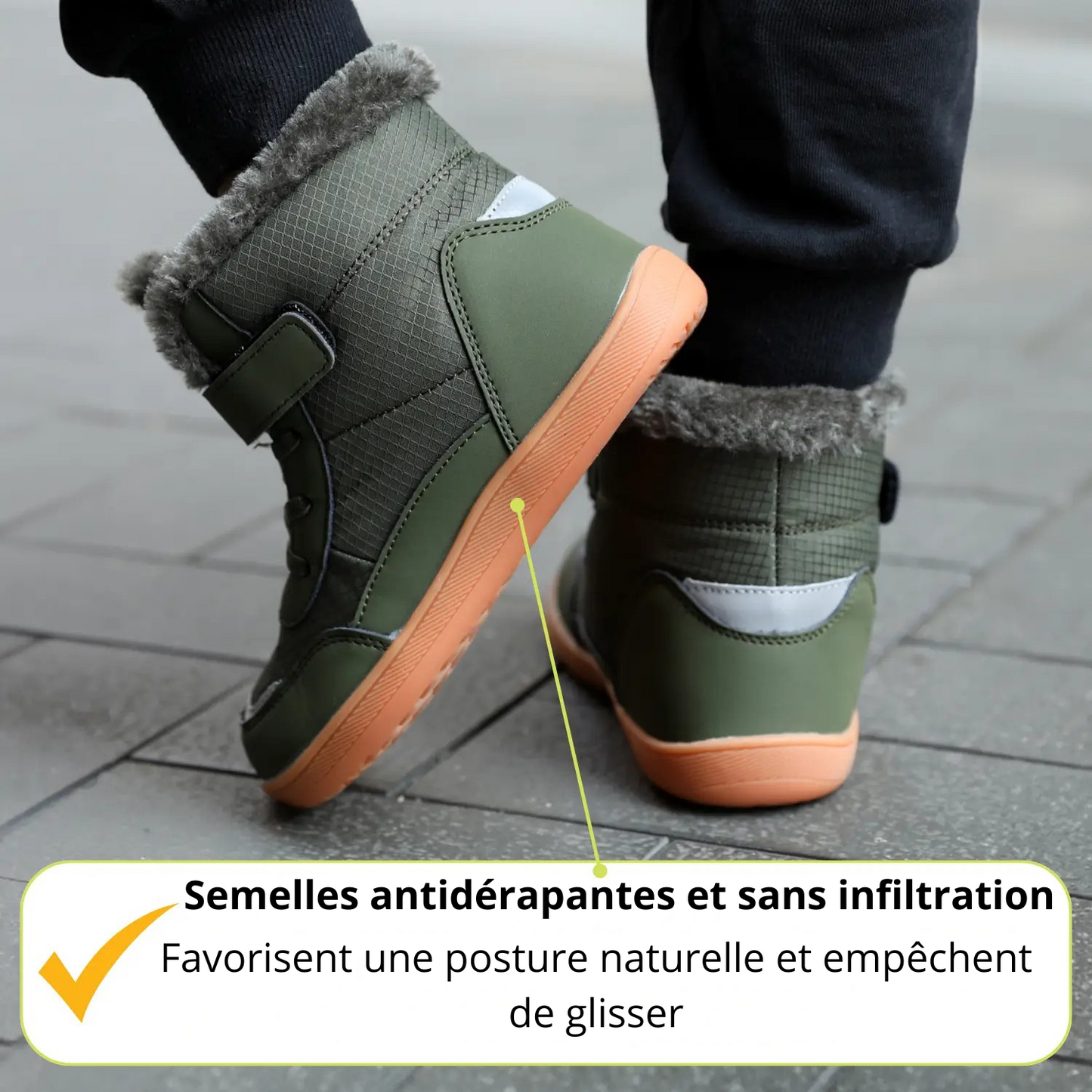 Frostline Kids – Chaussures pieds nus imperméables et chaudes pour enfants (3 à 15 ans)